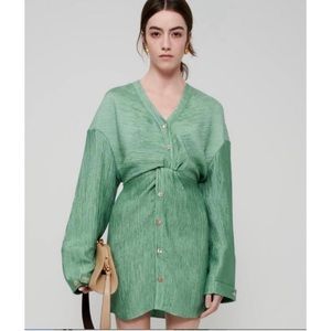 COPY - Nanushka Johanna Pleated Twist Dress Size Medium